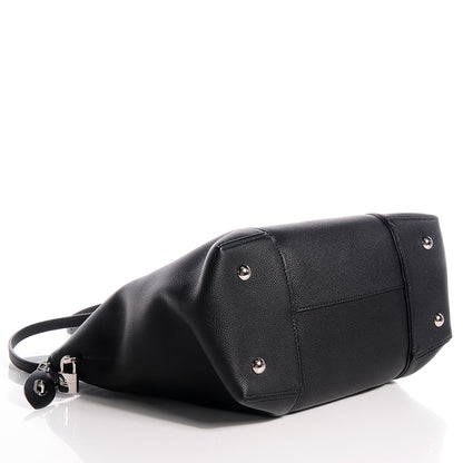 Louis Vuitton Veau Cachemire Soft Lockit MM Black 4 of 10