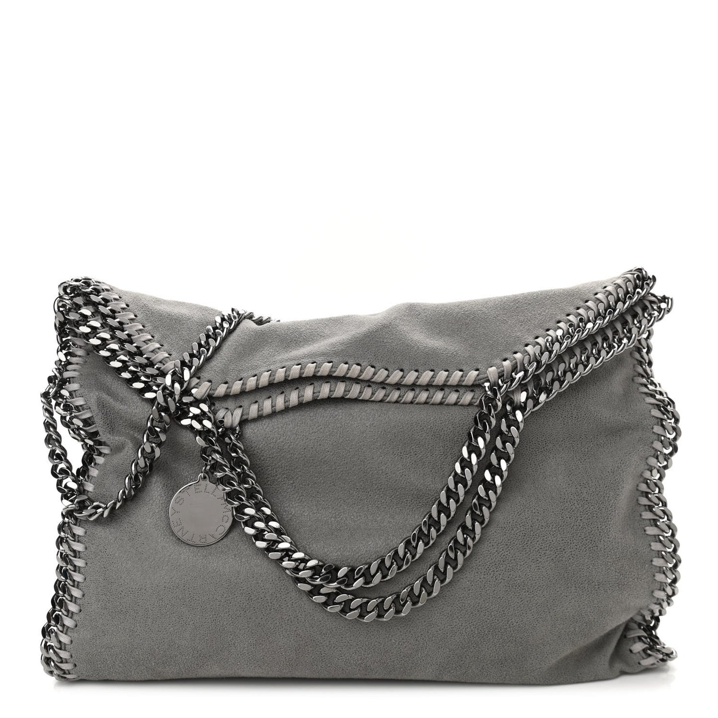 Shaggy Deer Falabella Fold Over Tote Grey