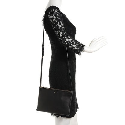 Celine Lambskin Large Trio Crossbody Bag Black 2 of 8
