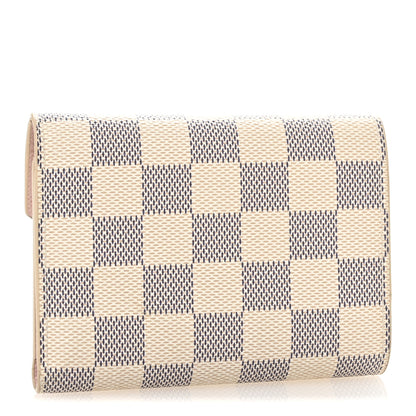 Louis Vuitton Damier Azur Victorine Wallet Rose Ballerine 3 of 11