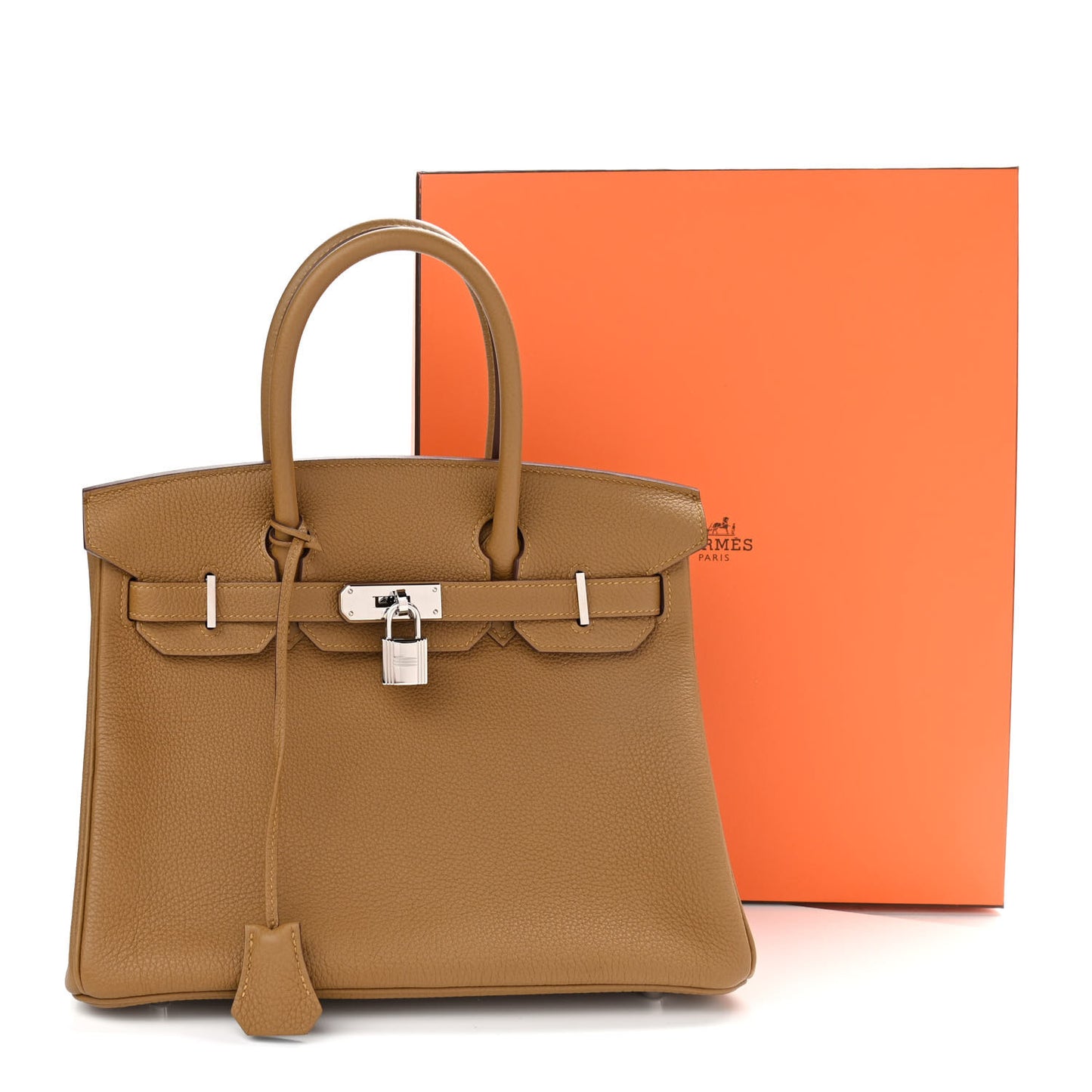 Togo Verso Birkin 30 Bronze Dore Bleu Brume