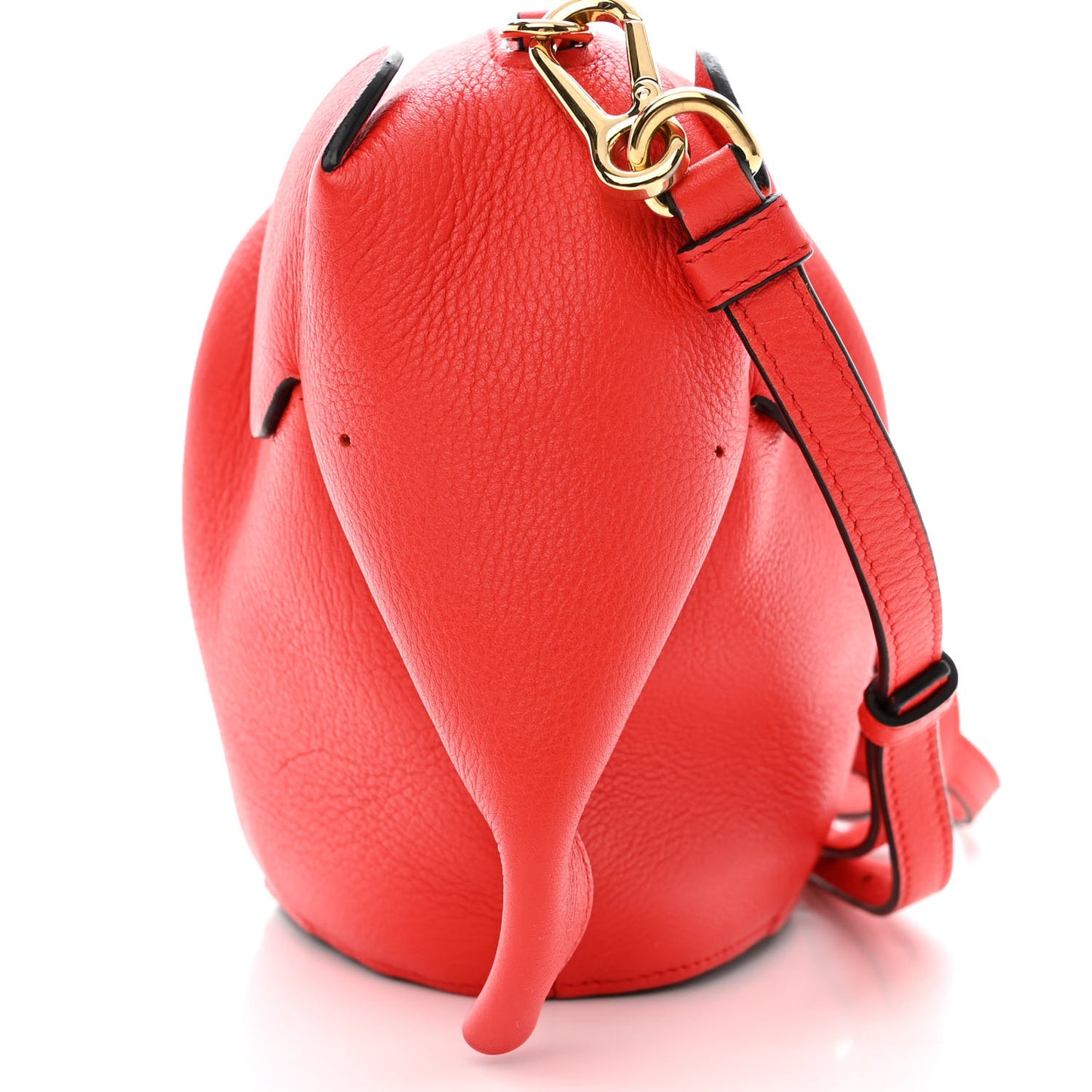 Calfskin Mini Elephant Crossbody Bag Scarlet Red