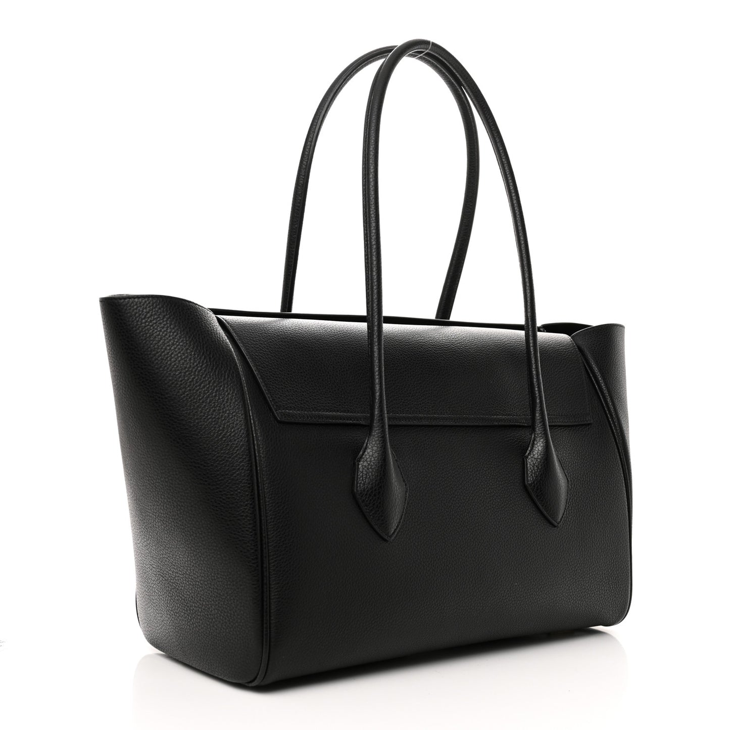 Hammered Calfskin XL East West Tote Bag Black