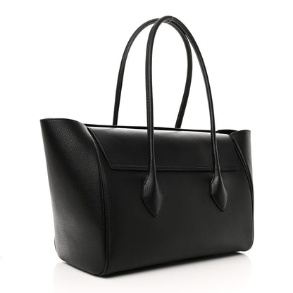 Salvatore Ferragamo Hammered Calfskin XL East West Tote Bag Black 3 of 9