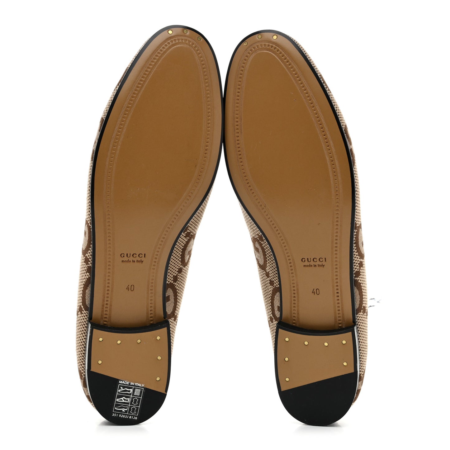 Monogram Jumbo GG Malaga Kid Horsebit Womens Jordaan Loafers 40 Camel Ebony New Acero Beige