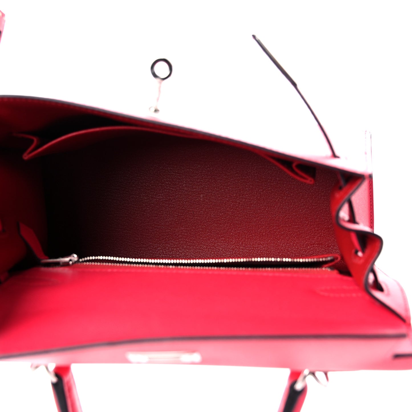 Madame Calfskin Verso Kelly Sellier 25 Rose Extreme Rouge Piment