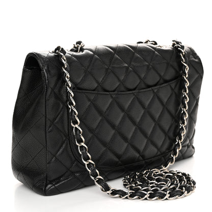 Chanel Caviar Quilted Jumbo Single Flap Black 3 of 10