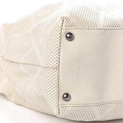 Chanel Goatskin Perforated Large CC Tote White 19 of 22
