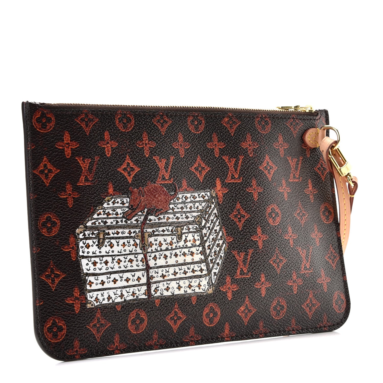 Louis Vuitton Catogram Neverfull MM GM Pochette Marron 7 of 9