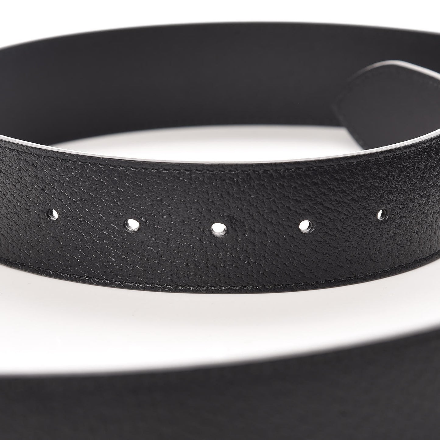 Textured Dollar Calfskin Nickel Double G 40mm Belt 100 40 Dark Cocoa