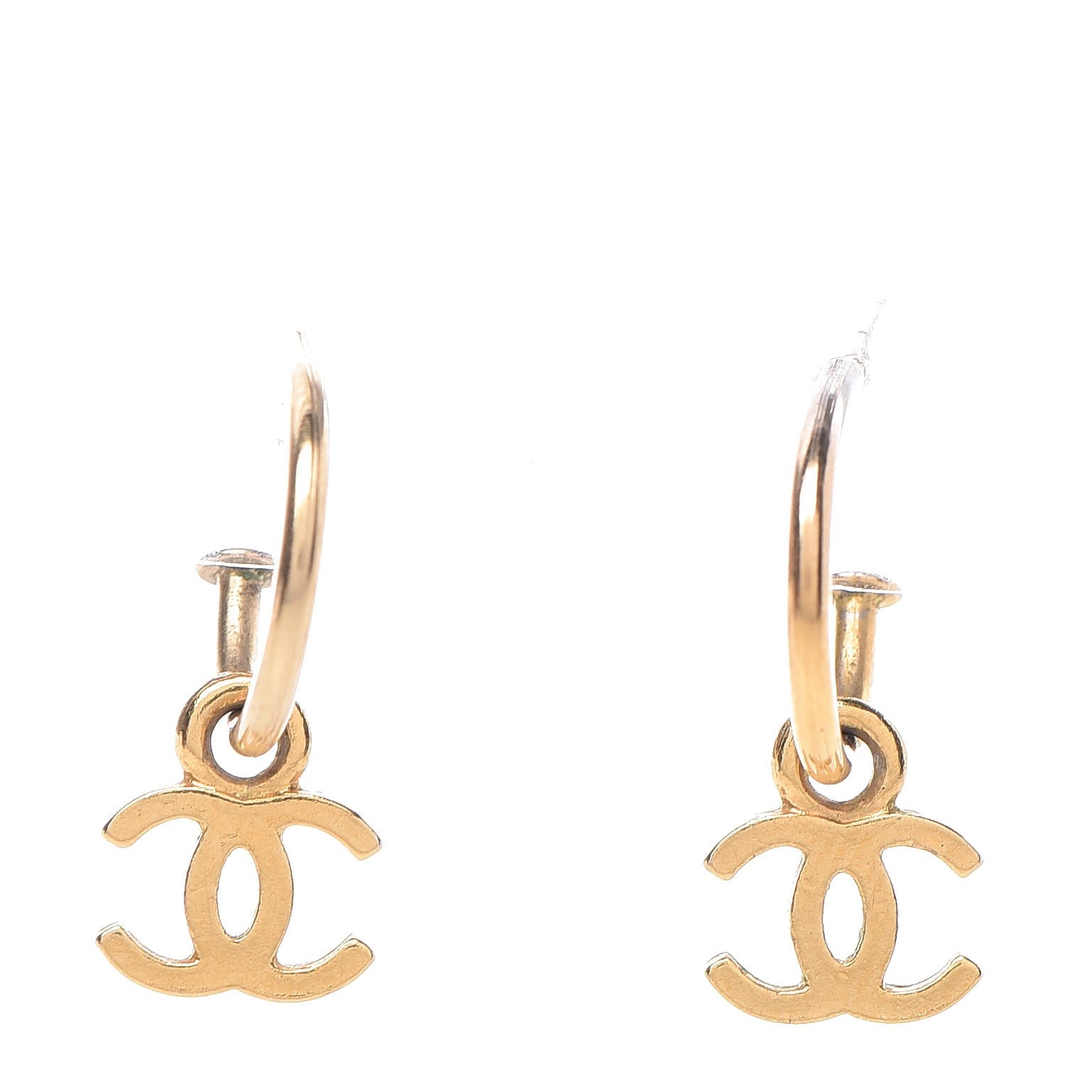 Chanel Metal Drop CC Earrings Gold 1 of 4