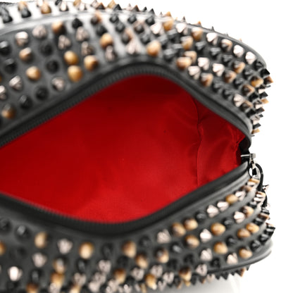 Christian Louboutin Calfskin Spikes Mens Blaster Toiletry Bag Black 6 of 10