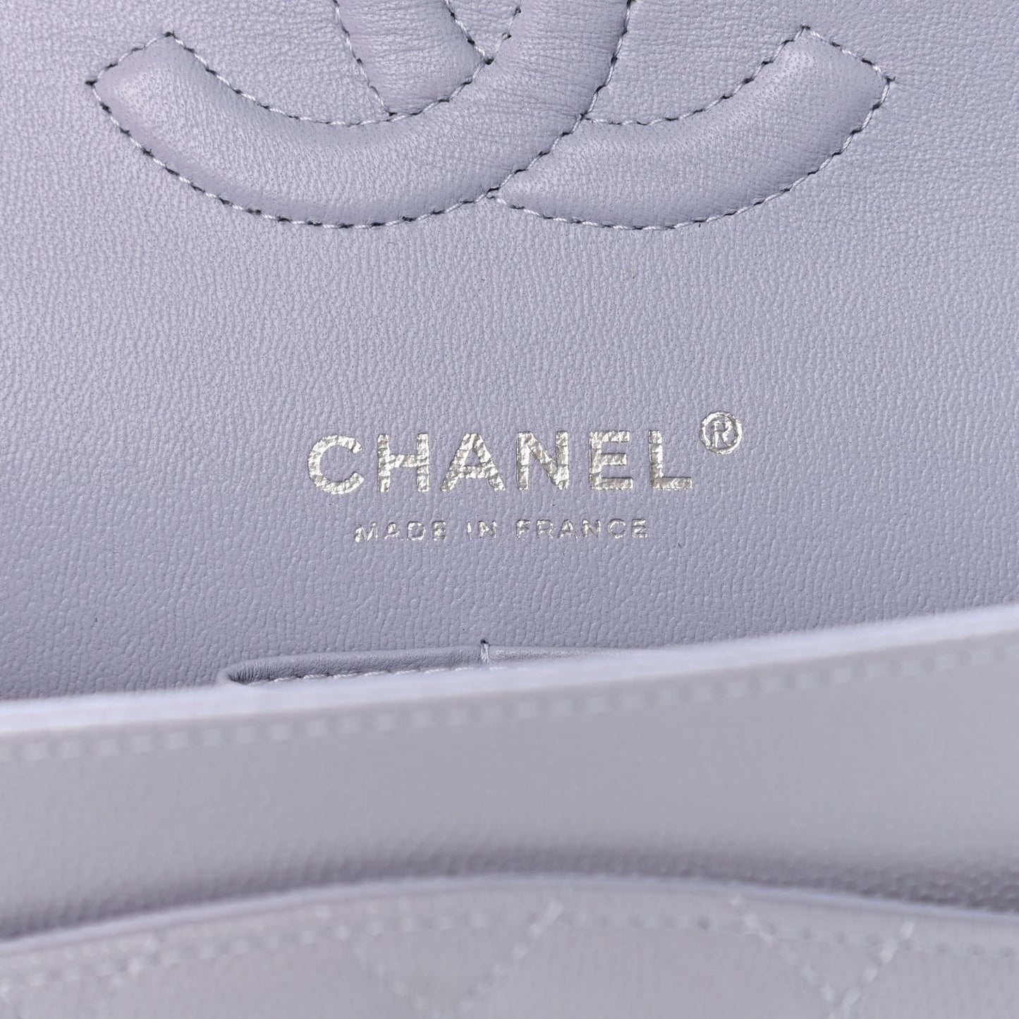 Caviar Quilted Medium Double Flap Light Purple