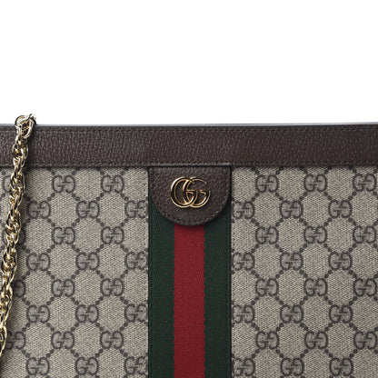 Gucci GG Supreme Monogram Web Medium Ophidia Chain Shoulder Bag Brown 10 of 10