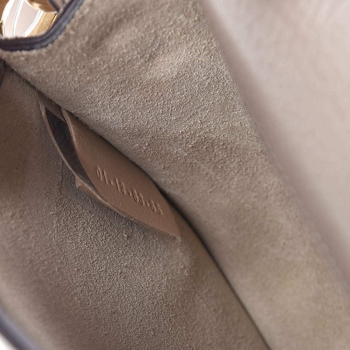 Calfskin Suede Small Nile Bracelet Bag Motty Grey