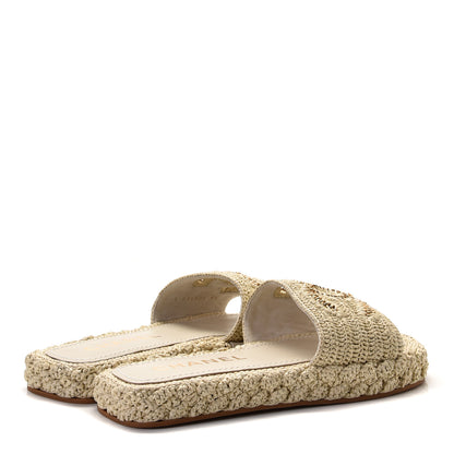 Chanel Cord Braided CC Mules 39 Light Beige 3 of 7