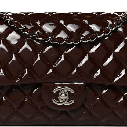 Chanel Patent Calfskin Quilted Medium Double Flap Dark Red 7 of 13