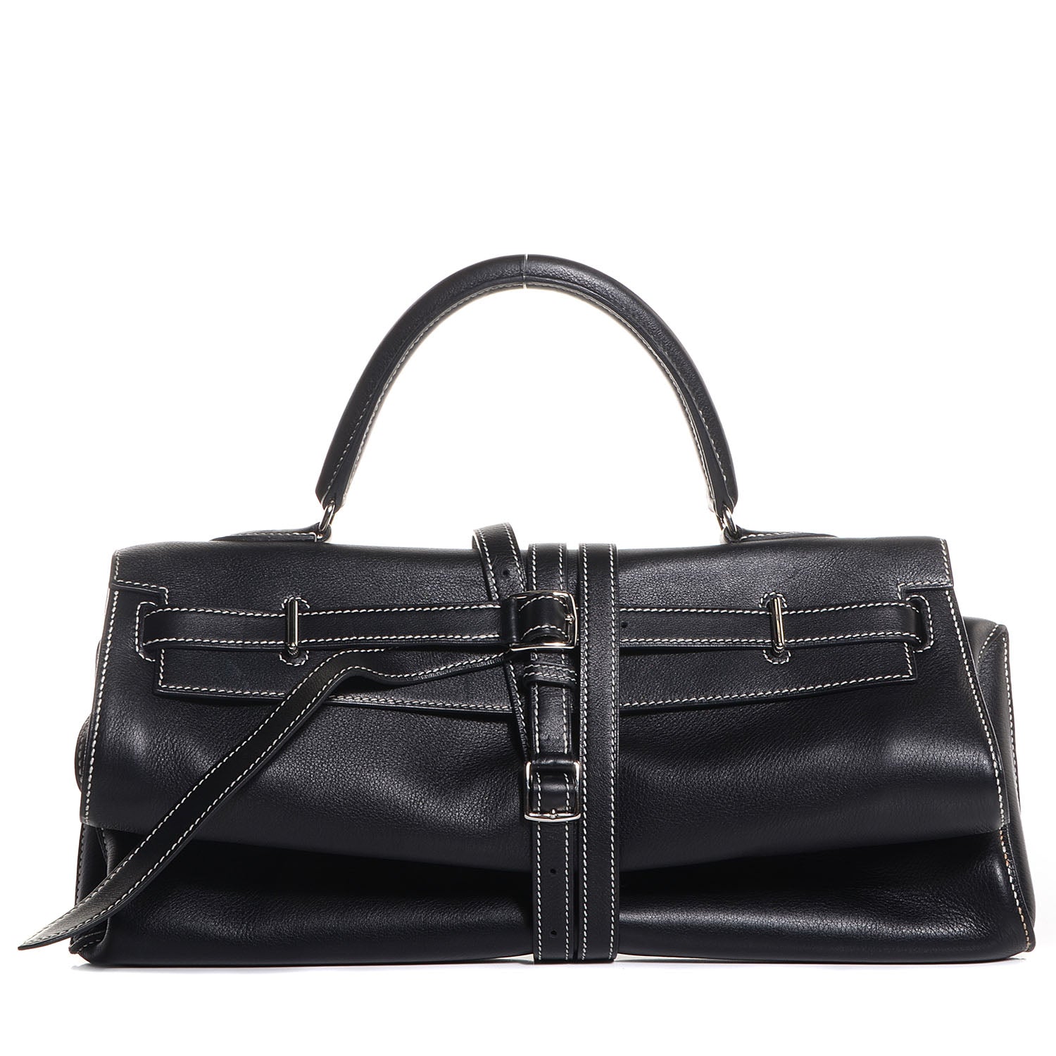 Hermes Swift Kelly Flat 35 Black 8 of 22