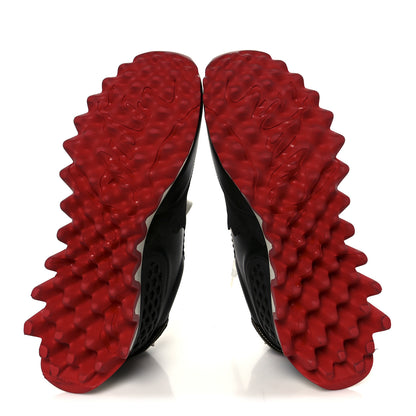 Christian Louboutin Calfskin Suede Patent Womens Loubishark Sneakers 39 Black Loubi 6 of 10