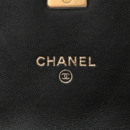 Chanel Calfskin Quilted Coco Mail Clutch With Chain Black 6 of 10