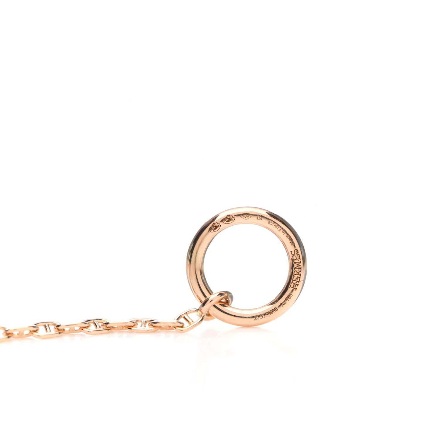 18K Rose Gold Diamond PM New Farandole Pendant Necklace ST