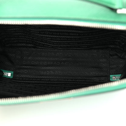 Prada Saffiano Travel Medium Brique Crossbody Bag Mango 5 of 11