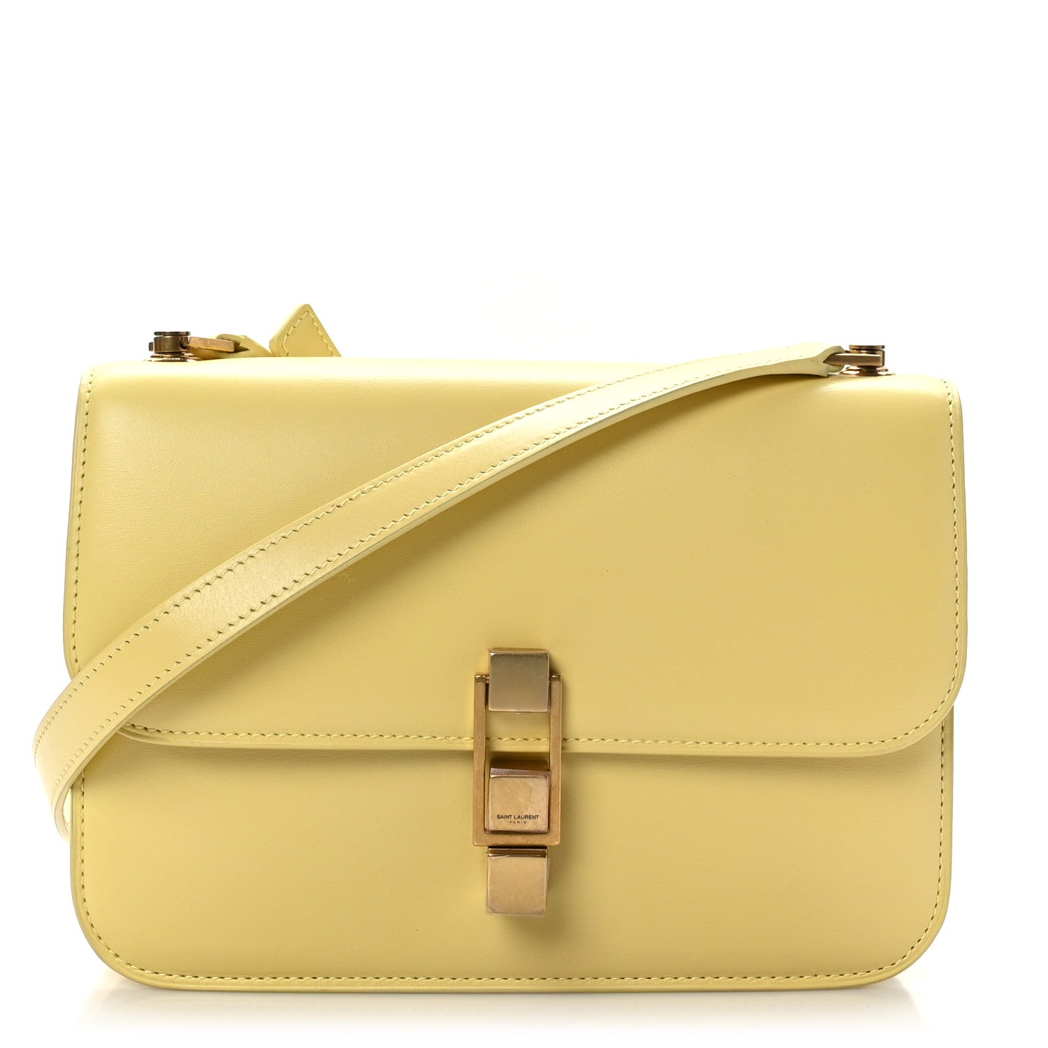 Saint Laurent Smooth Calfskin Carre Satchel Paille 1 of 9