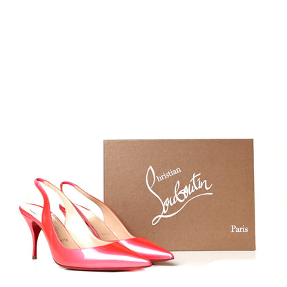 Christian Louboutin Patent Clare Sling 80 Pumps 39 Fluo Rose 9 of 9