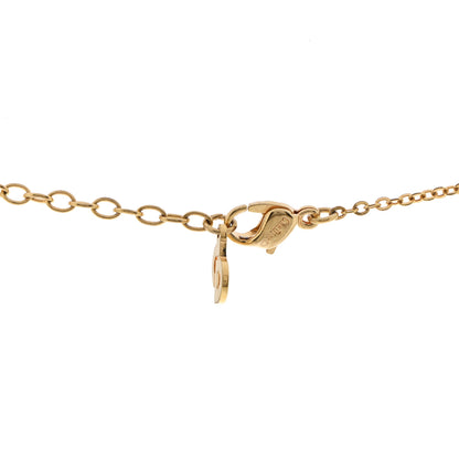 Christian Dior Crystal Circle Pendant Long Necklace Gold 5 of 6