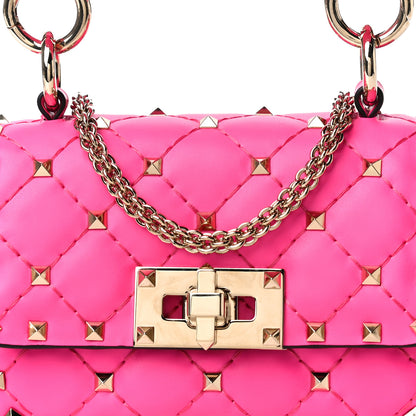 Valentino Garavani Calfskin Micro Rockstud Spike Shoulder Bag Azalea 7 of 13