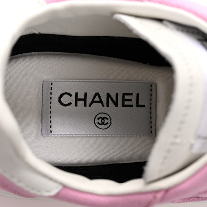 Chanel Cotton Sneakers 39 Pink White 7 of 10