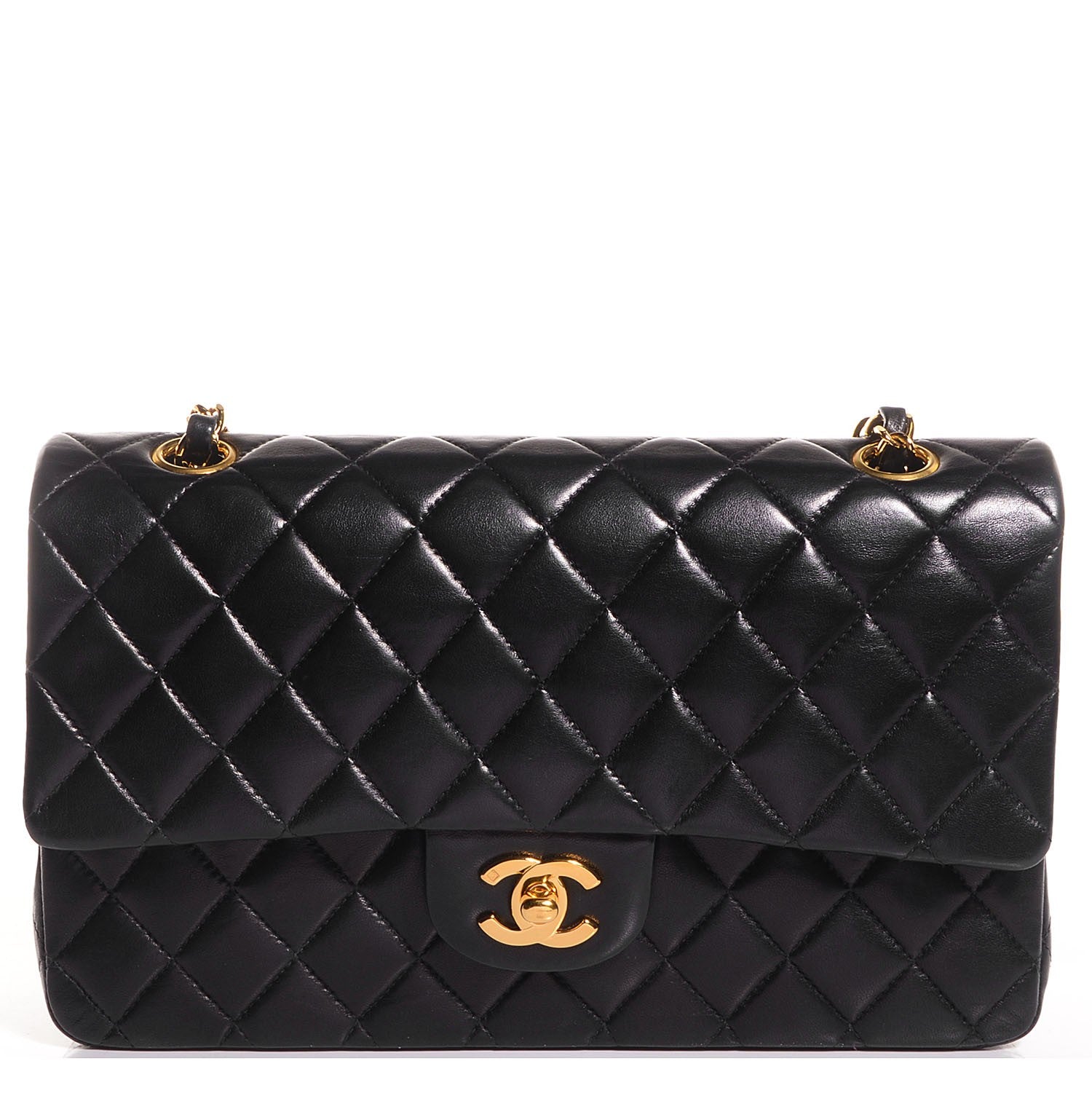 Chanel Lambskin Medium Double Flap Black 1 of 9