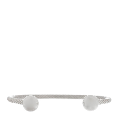 Tiffany Sterling Silver Textured Barbell Cuff Bracelet 1 of 4