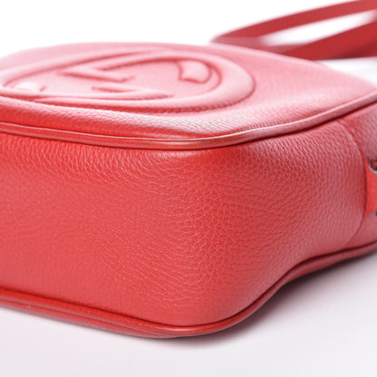 Gucci Pebbled Calfskin Small Soho Disco Bag Tabasco Red 9 of 11