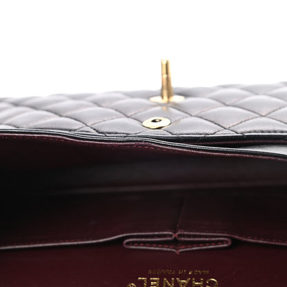 Chanel Lambskin Quilted Medium Double Flap Black 14 of 17