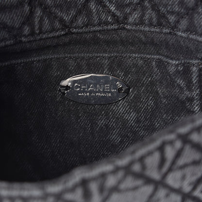 Chanel Washed Denim Quilted Small Denimpression Flap Grey Black 6 of 10