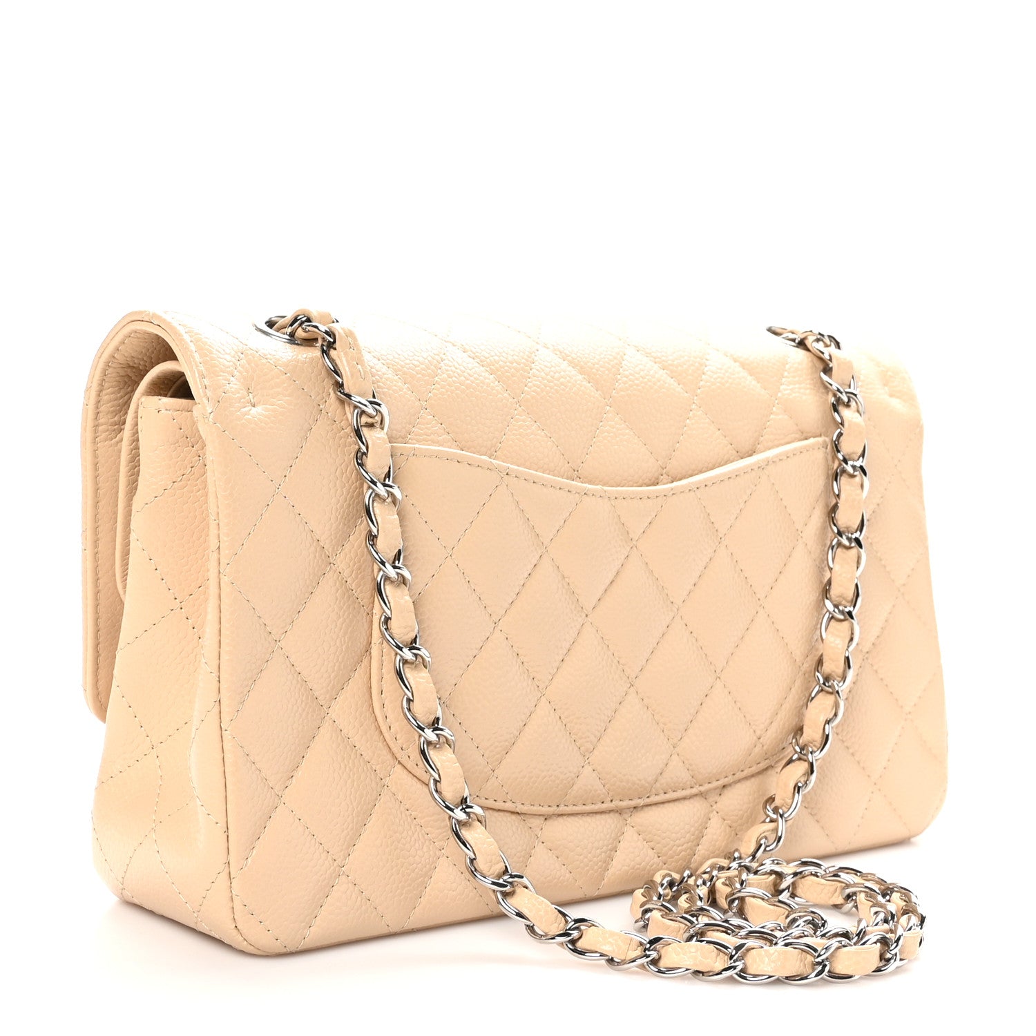 Chanel Caviar Quilted Medium Double Flap Beige Clair 3 of 10
