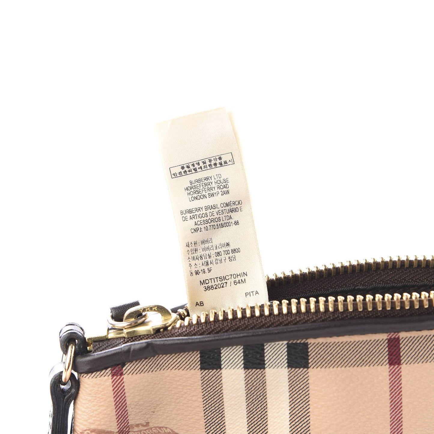 Haymarket Check Clara Pochette Chocolate