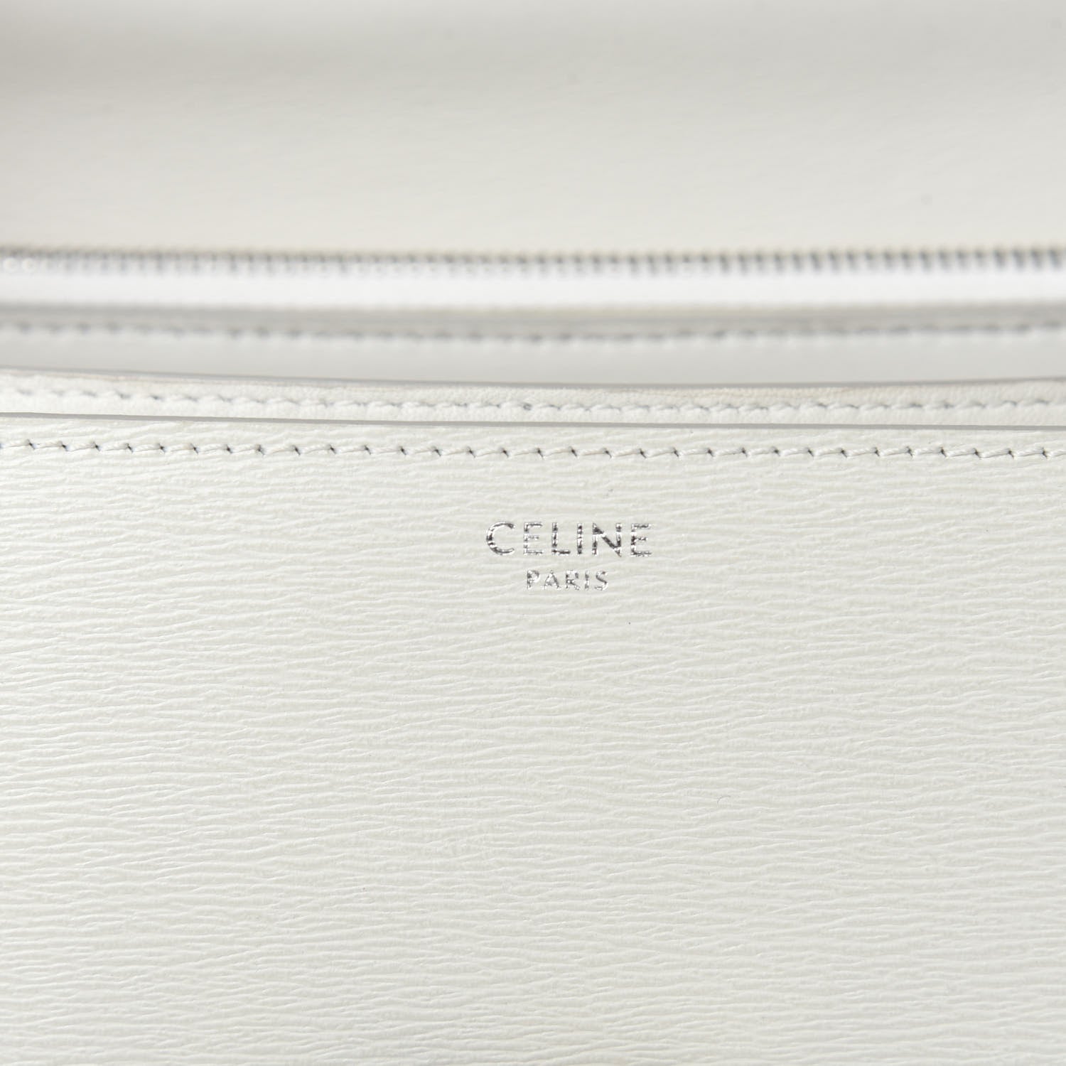 Celine Liege Calfskin Medium Classic Box Flap Bag White 8 of 10