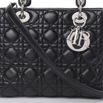 Christian Dior Lambskin Cannage Medium Lady Dior Black 8 of 11