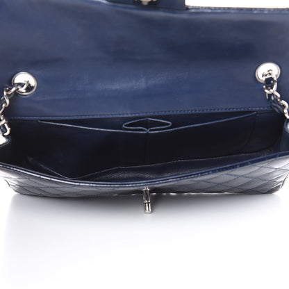 Chanel Distressed Patent Quilted East West Flap Navy Blue 5 of 15