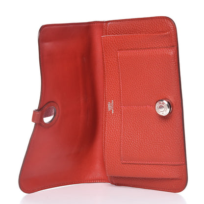 Hermes Togo Dogon Duo Wallet Vermillion 6 of 10