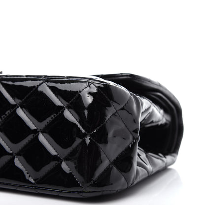Chanel Patent Quilted Jumbo Double Flap Black 9 of 10