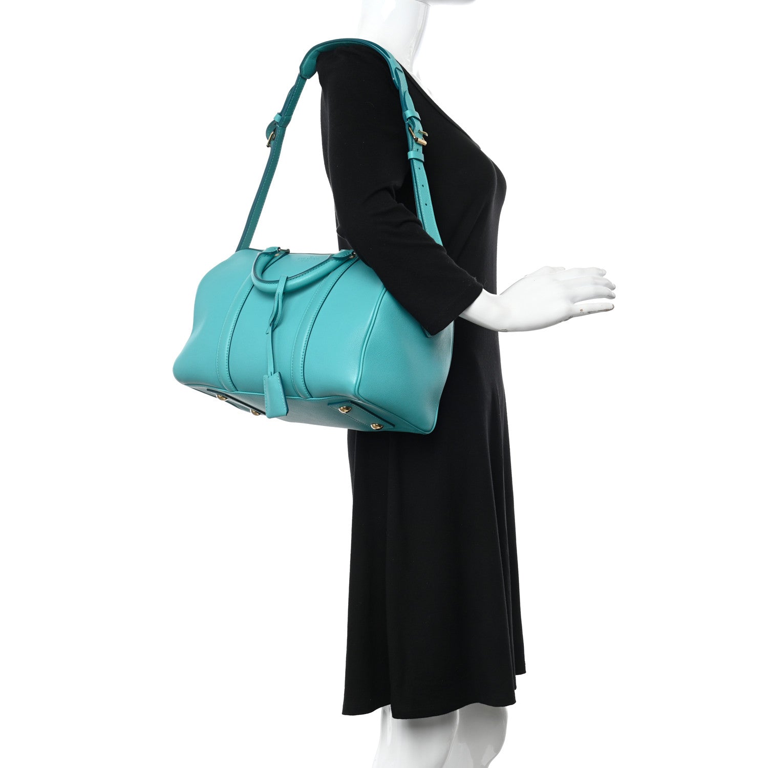 Louis Vuitton Calfskin Sofia Coppola SC Bag PM Turquoise 2 of 9