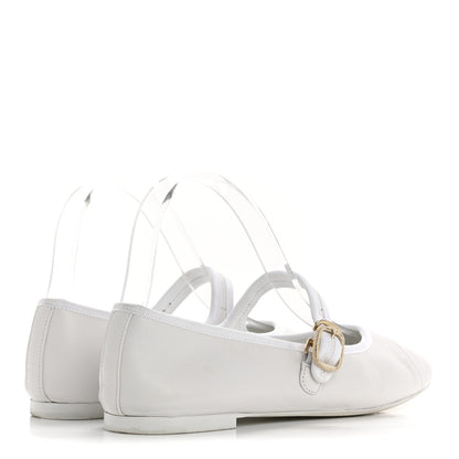 Chanel Lambskin Mary Jane Flats 39 White 5 of 12