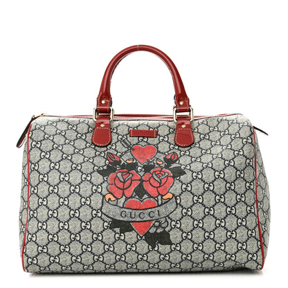 Gucci GG Plus Monogram Tattoo Heart Medium Joy Boston Red 1 of 11