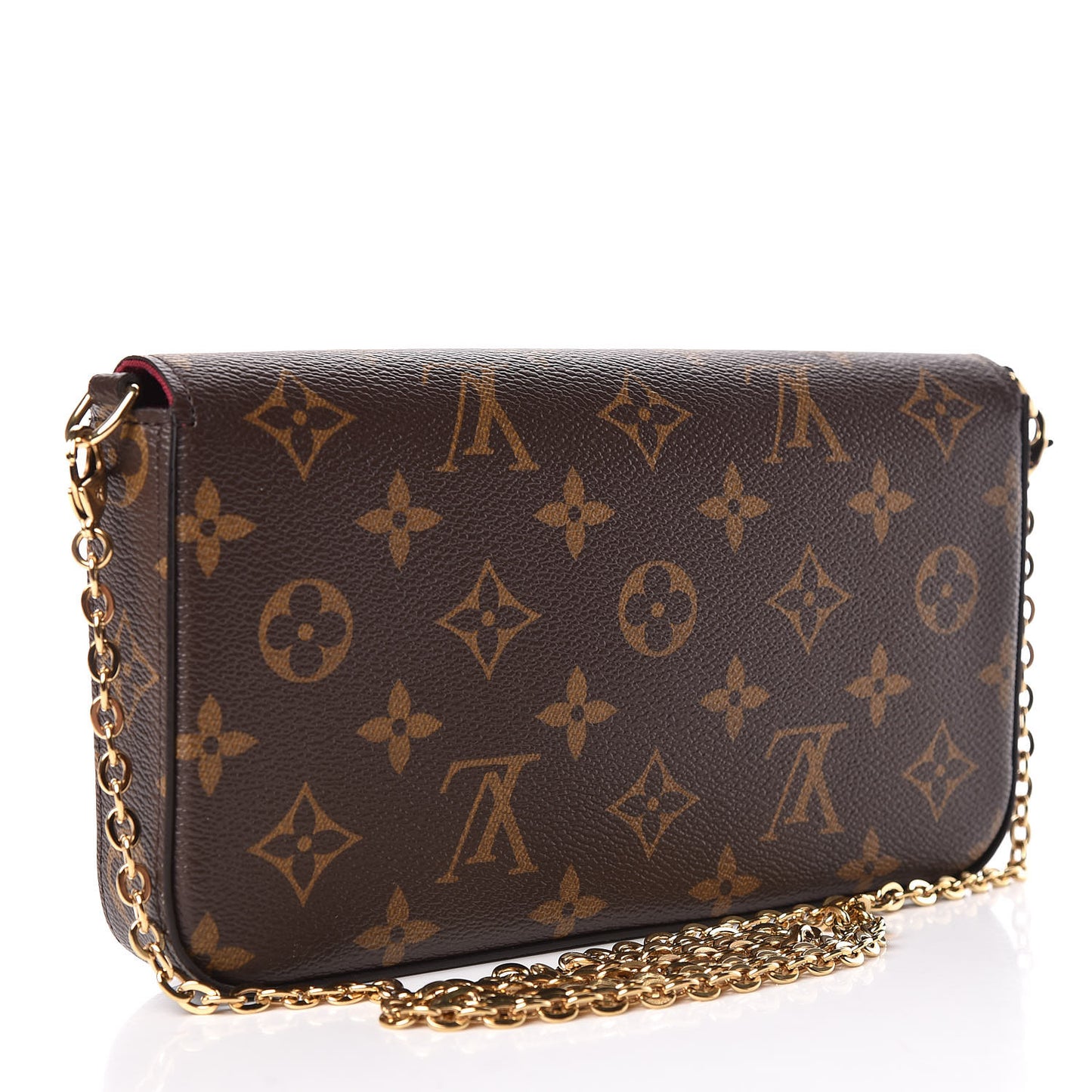 Monogram Pochette Felicie Chain Wallet Fuchsia