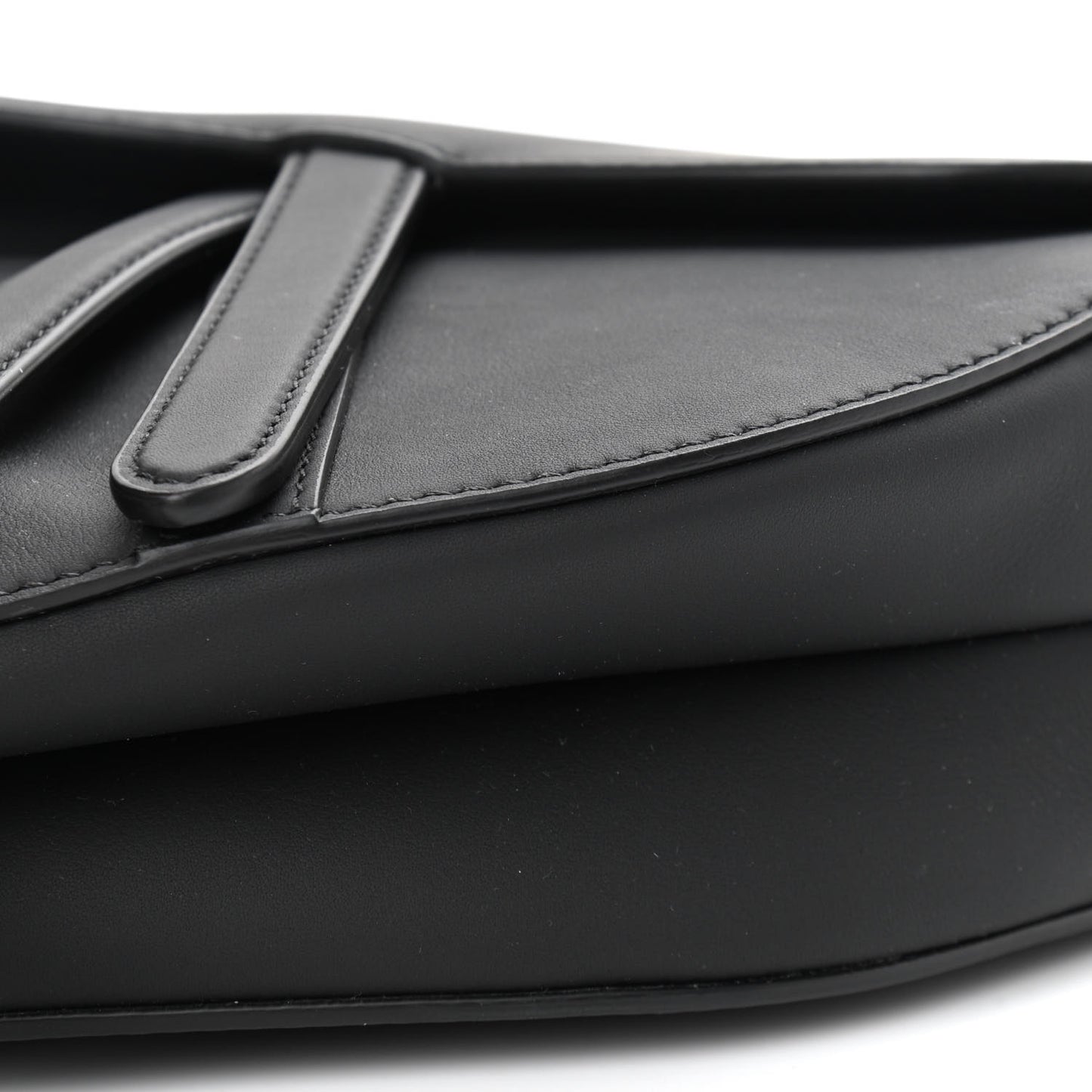 Ultra Matte Calfskin Saddle Bag Black