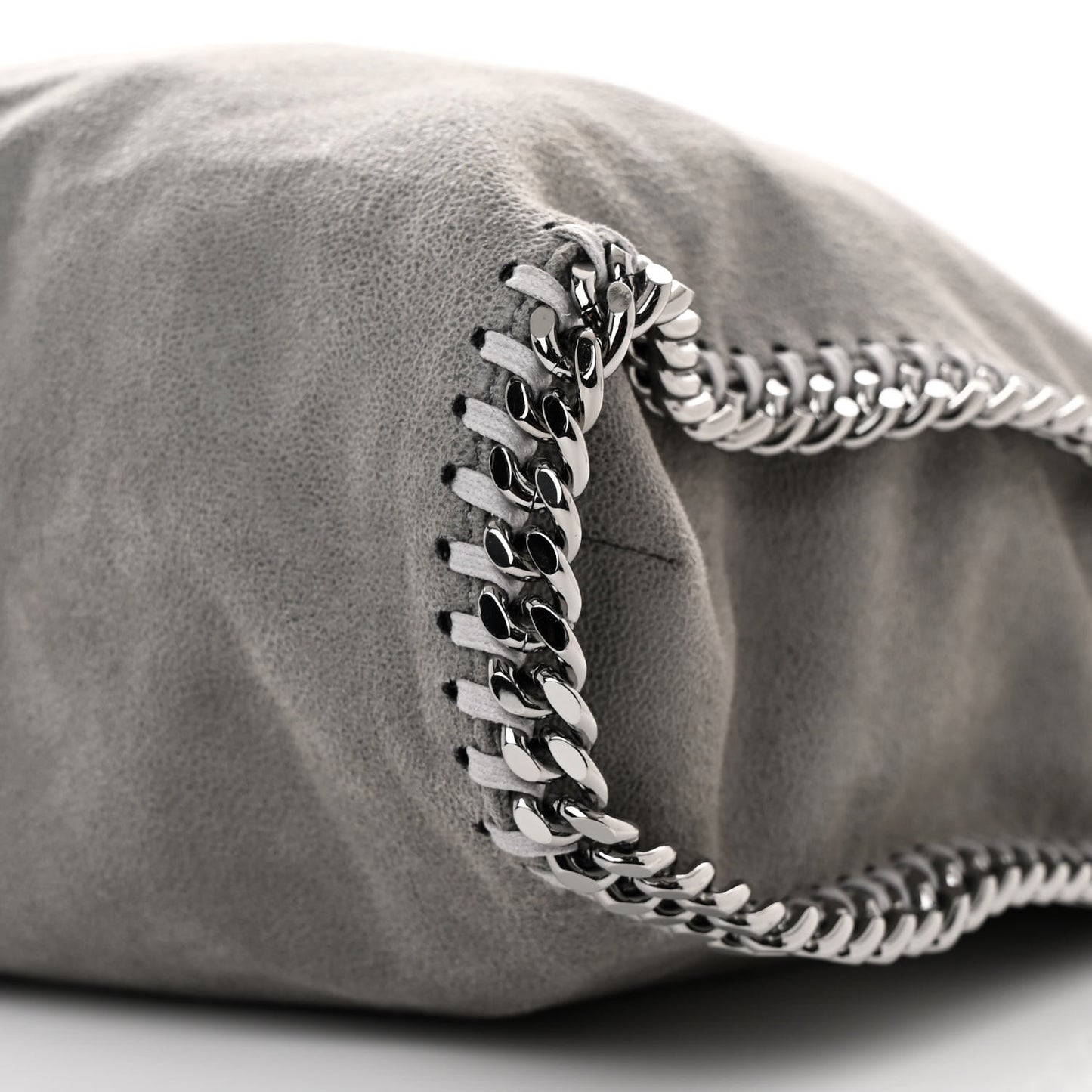 Shaggy Deer Falabella Fold Over Tote Grey