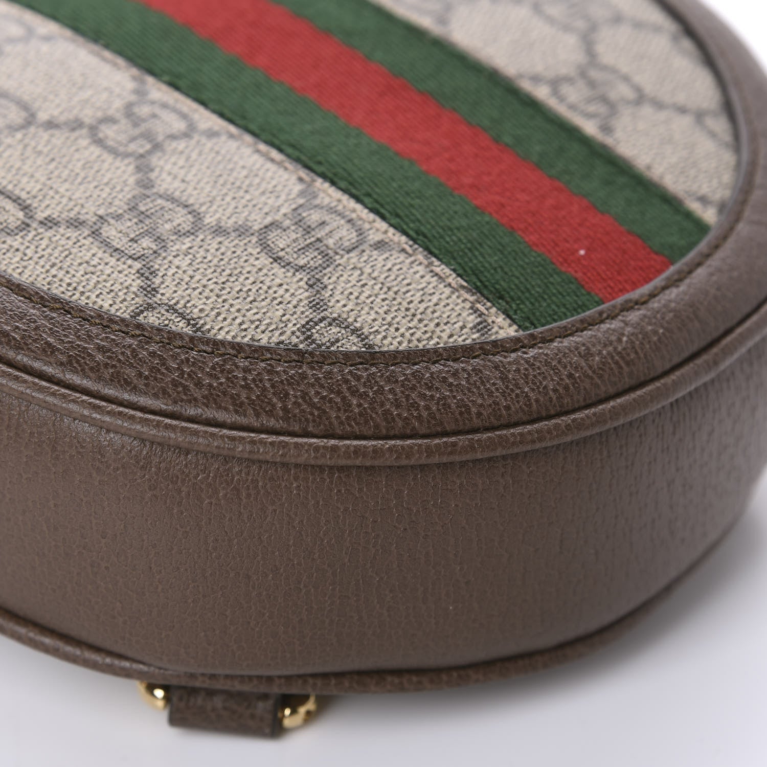 Gucci GG Supreme Monogram Web Mini Ophidia Round Backpack Brown 5 of 10